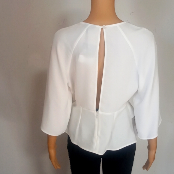 Top Shop Tie Front BackOut Blouse - Picture 3 of 5